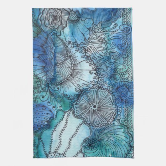 Busy Blue Kitchen Towel Theedoek (Verticaal)