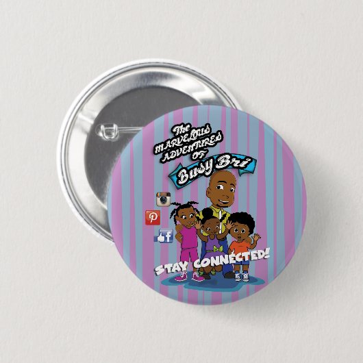 Busy Bri en Family Round Button (Voorkant /achterkant)