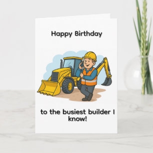 Busy Builder Verjaardagskaart Kaart