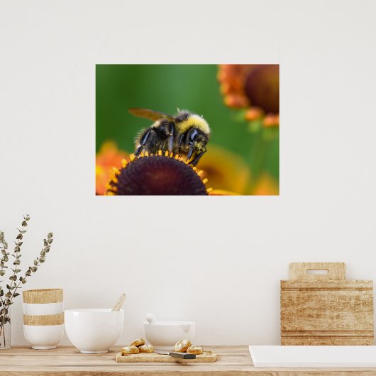 Busy Bumble Bee Poster (Keuken)
