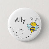 Busy Bumble Bee Ronde Button 5,7 Cm (Voorkant)