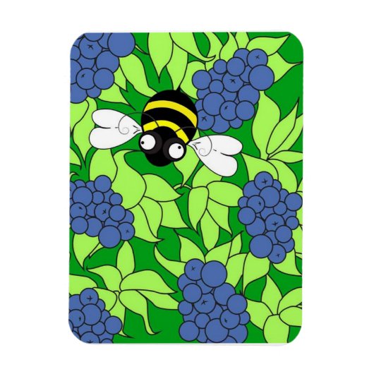 Busy Busy Bee Collectie - Blauwebes Delight Magneet (Verticaal)