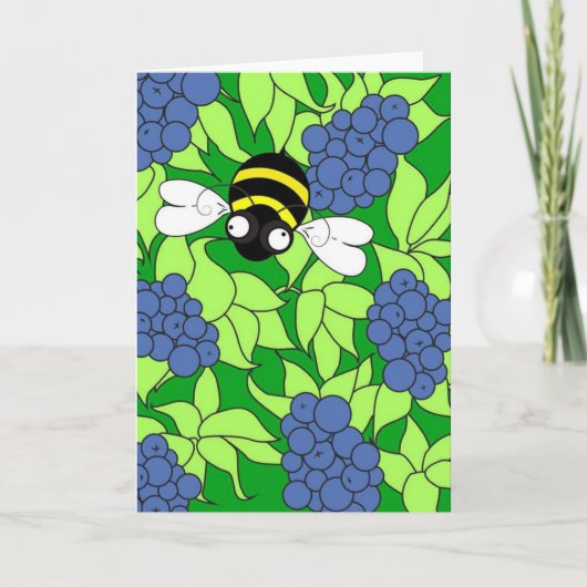 Busy Busy Bee Collection - Blauwe Bosbessen Deligh Kaart (Voorkant)