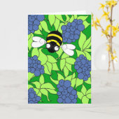 Busy Busy Bee Collection - Blauwe Bosbessen Deligh Kaart (Gele Bloem)