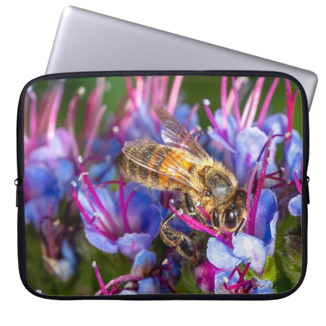 Busy Busy Bee Laptop Sleeve (Voorkant)