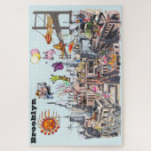 Busy City of Brooklyn Surreal Pop Art Legpuzzel (Verticaal)