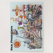Busy City of San Francisco Surreal Pop Art Legpuzzel (Verticaal)