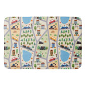 Busy City Roads Kinderen Badmat (Voorkant)