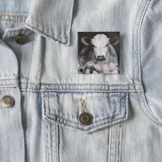 Busy Day Crop Vierkante Button 5,1 Cm (In situ)