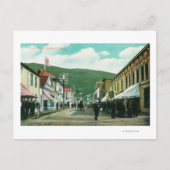 Busy Day on Third Street Uitzicht Briefkaart (Voorkant)