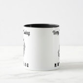 Busy Doing Niets Cute Cat Funny Humor Mok (Midden)