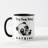 Busy Doing Niets Cute Panda Funny Humor Mok (Links)
