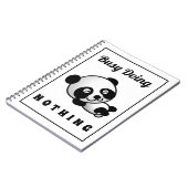 Busy Doing Niets Cute Panda Funny Humor Notitieboek (Linkerzijde)