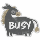 Busy donkey sticker (Voorkant)