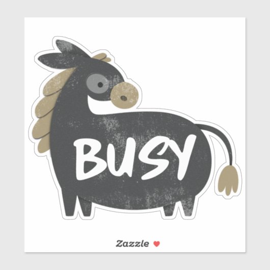 Busy donkey sticker (Vel)