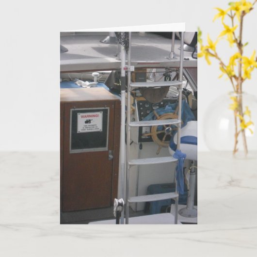 "Busy Duluth Visboot" Wenskaart Beterschap Kaart (Gele Bloem)