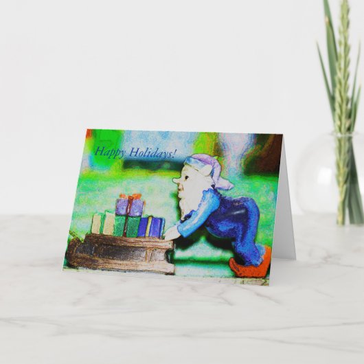 Busy Elf van Shirley Taylor Feestdagen Kaart (Voorkant)