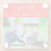 Busy Elf van Shirley Taylor Glazen Onderzetter (Achterkant)