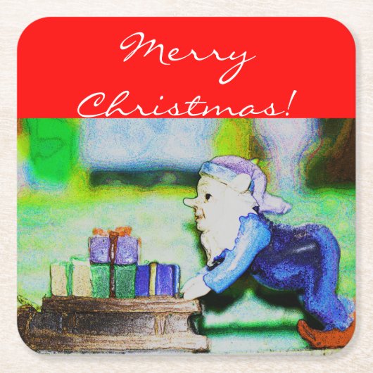 Busy Elf van Shirley Taylor Kartonnen Onderzetters (Voorkant)