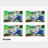 Busy Elf van Shirley Taylor Rechthoekige Sticker (Vel)