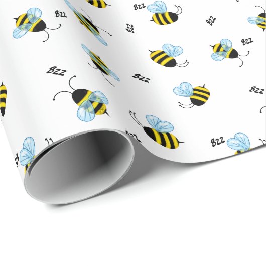 Busy Flying Buzzing Honeybees Cadeaupapier (Rol Hoek)