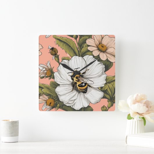 Busy gathering Pollen  Vierkante Klok (Huis)