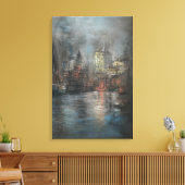 Busy Harbour beroemd gemaakt door Glenn Cooper Hen Canvas Afdruk (Insitu (Woonkamer))
