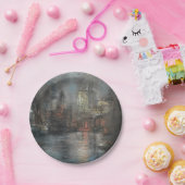 Busy Harbour beroemd gemaakt door Glenn Cooper Hen Papieren Bordje (Feest)