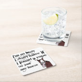 Busy Horse Owner Stress Quote Funny Cartoon Kartonnen Onderzetters (Insitu)