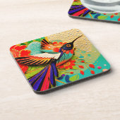 Busy Hummingbird Bier Onderzetter (Linkerzijde)