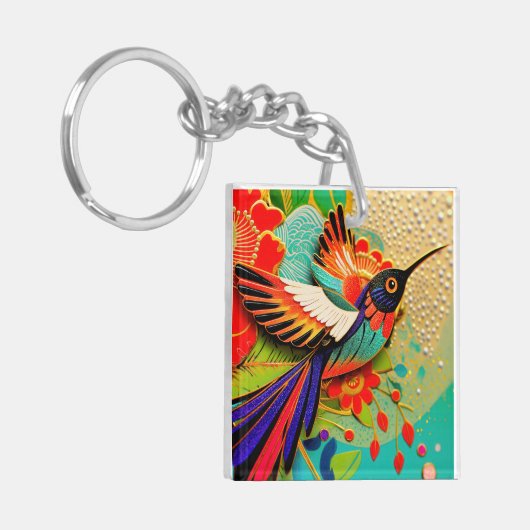 Busy Hummingbird Sleutelhanger (Voorkant Links)