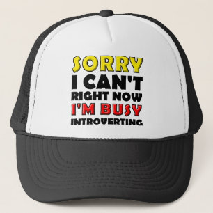 Busy Introverting Funny Ball Pet Trucker Hat