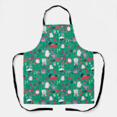 Busy Kitchen Utensils Pot Baking Bakery Pattern Schort (Voorkant)