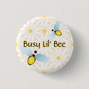 Busy Lil' Bee Ronde Button 3,2 Cm