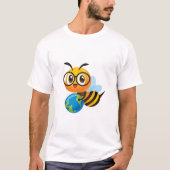 Busy Little Bee: Schattigee honingbij Kinderen T-shirt (Voorkant)