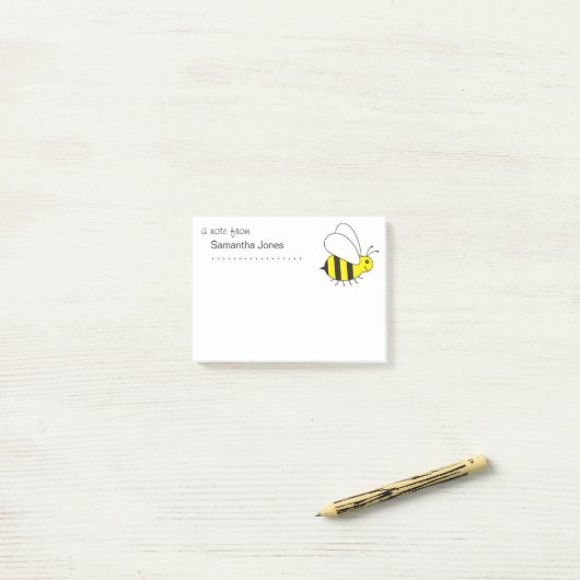 Busy Little Bumble Bee Post-it® Notes (Op bureau)