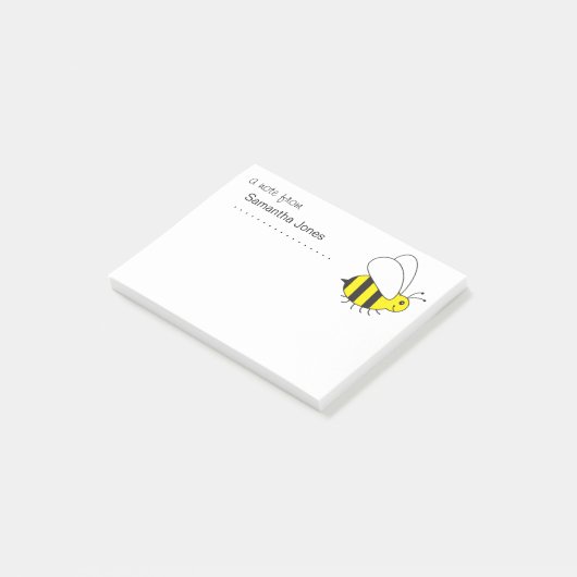 Busy Little Bumble Bee Post-it® Notes (Schuin)