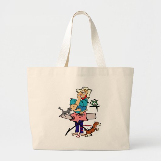 Busy mama grote tote bag (Voorkant)