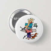 Busy mama ronde button 5,7 cm (Voorkant /achterkant)