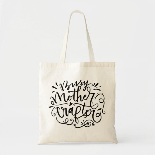 Busy Moeder Crafter Tote Bag (Voorkant)