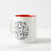 Busy Moeder Crafter Tweekleurige Koffiemok (Voorkant links)