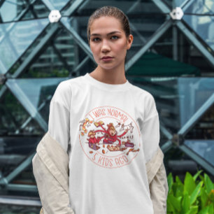 Busy Moeder Funny Badge T-shirt
