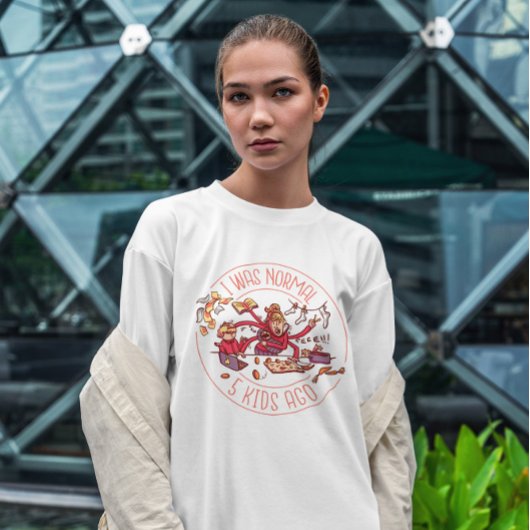 Busy Moeder Funny Badge T-shirt