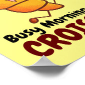 Busy Morning met Croissant Poster (Hoek)