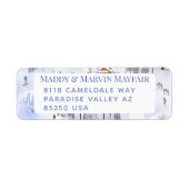 Busy Mountain Ski Village Retouradres Etiket (Voorkant)