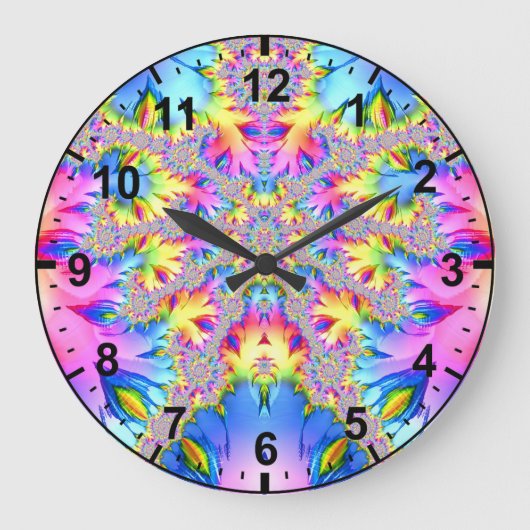 Busy Pastel Fractal ~ Grote Klok (Voorkant)