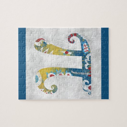 Busy Pi Symbol Jigzaag Puzzle Legpuzzel (Horizontaal)