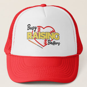 Busy Raising Ballers Baseball Mam Trucker Pet