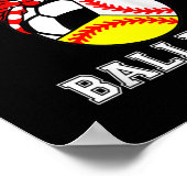 Busy Raising Ballers Funny Baseball Softball Poster (Hoek)