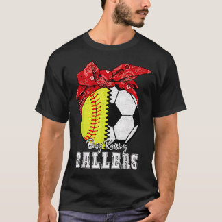 Busy Raising Ballers Softbal Voetbal - Softbal T-shirt